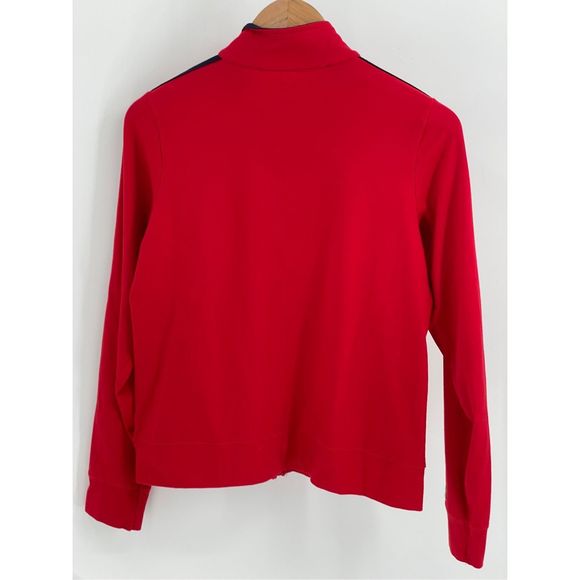 Major League Boston Red Sox Top Women Size Medium Full Zip Red Blue Baseball - Picture 6 of 14